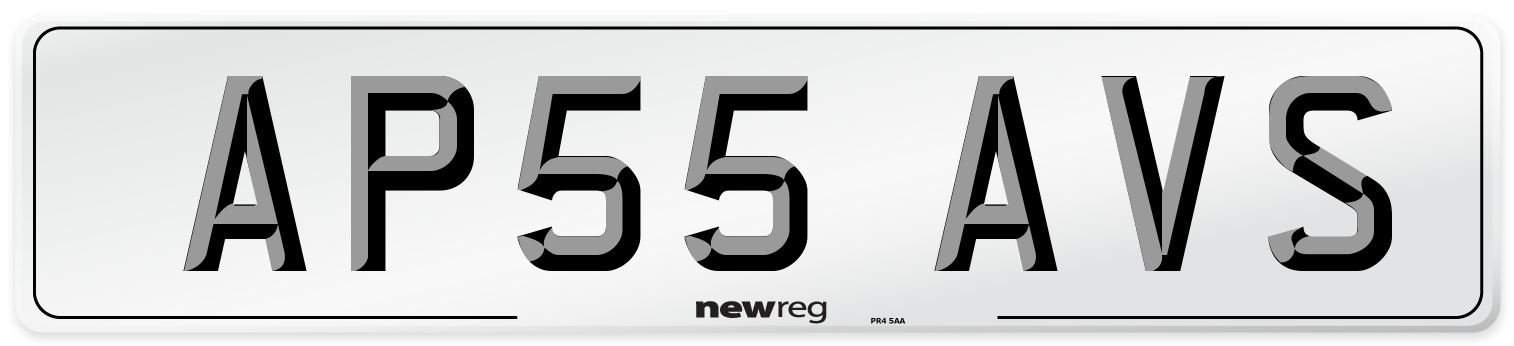 AP55 AVS Number Plate from New Reg